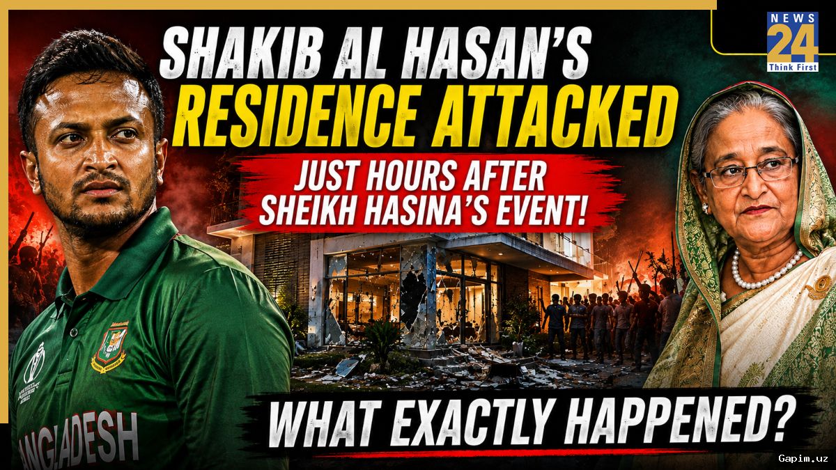 🔥🏠 Attack on ex-Bangladesh captain Shakib Al Hasan's home as Hasina vows return