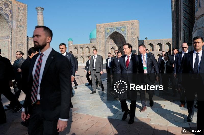 🇺🇸🏛️ US regime delegation visits Samarkand and tours Registan Square